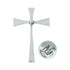 3/4 Inch Silver Maltese Cross Lapel Pin-Brooches & Lapel Pins-Lapel Pin Corner