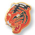 3/4 Inch Tiger Brass Etched Enameled Pin-Brooches & Lapel Pins-Lapel Pin Corner