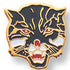 3/4 Inch Wildcat Brass Etched Enameled Pin-Brooches & Lapel Pins-Lapel Pin Corner