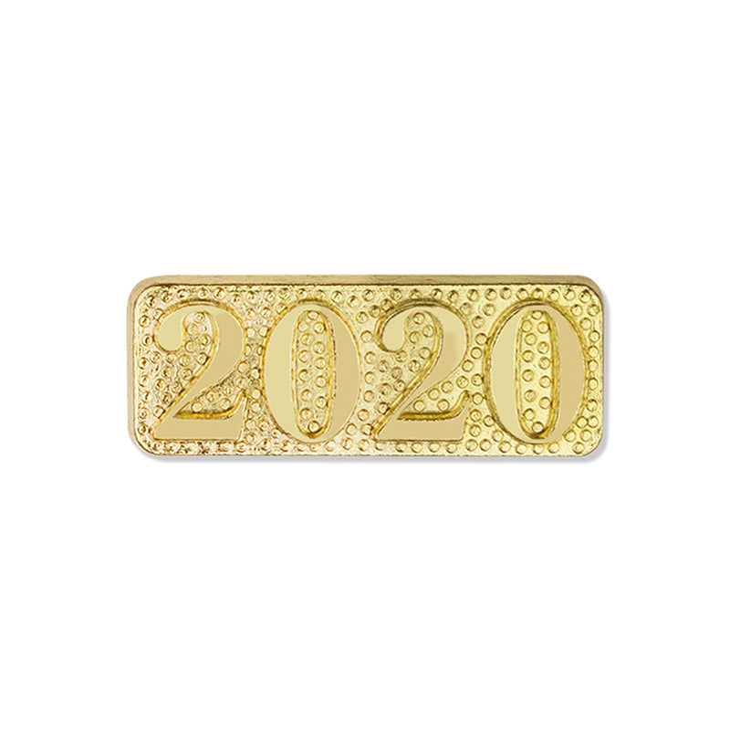 3/8 x 1 Inch 2020 Graduation Chenille Pin-Brooches & Lapel Pins-Lapel Pin Corner