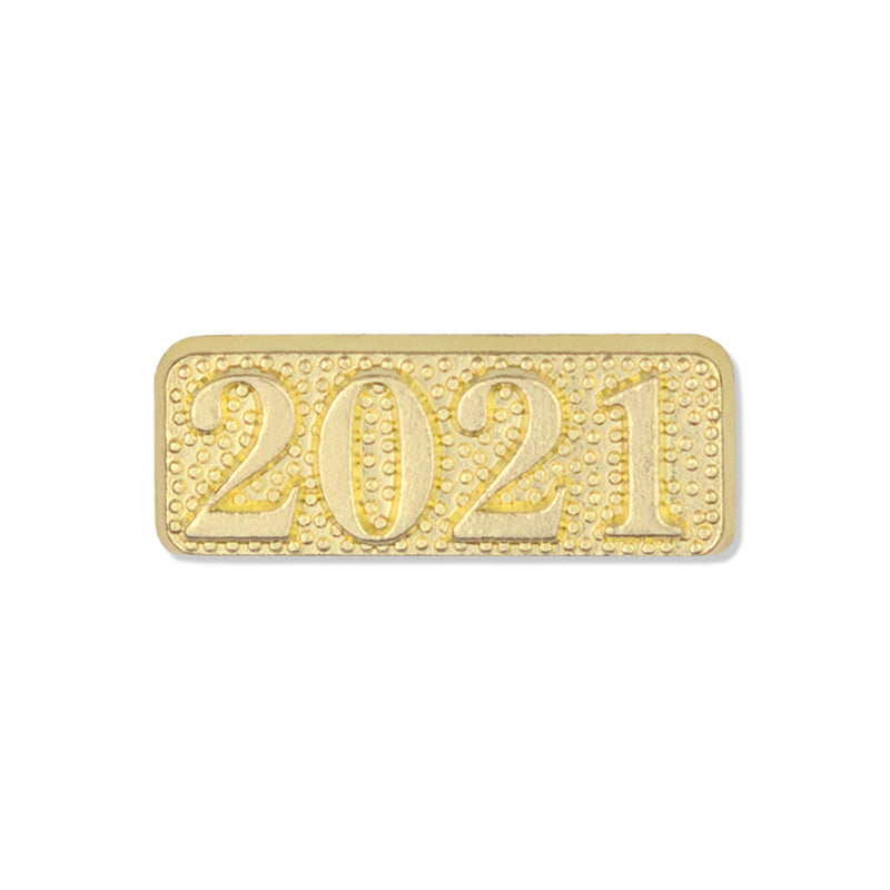 3/8 x 1 Inch 2021 Graduation Chenille Pin-Brooches & Lapel Pins-Lapel Pin Corner