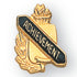 5/8 Inch Gold "Achievement" with Torch and Wreath Enameled Lapel Pin-Brooches & Lapel Pins-Lapel Pin Corner