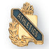 5/8 Inch Gold "Athletics" with Torch and Wreath Enameled Lapel Pin-Brooches & Lapel Pins-Lapel Pin Corner