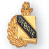 5/8 Inch Gold "Debate" with Torch and Wreath Enameled Lapel Pin-Brooches & Lapel Pins-Lapel Pin Corner