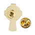 5/8 Inch Gold Enameled Celtic Cross Pin-Brooches & Lapel Pins-Lapel Pin Corner