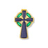 5/8 Inch Gold Enameled Celtic Cross Pin-Brooches & Lapel Pins-Lapel Pin Corner