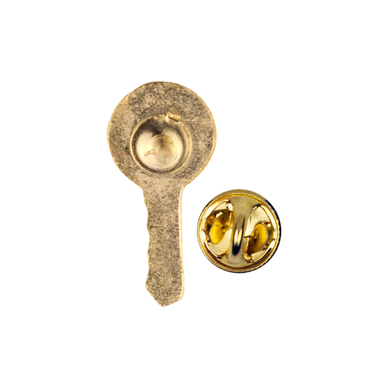 5/8 Inch Gold Enameled Jesus Key Lapel Pin-Brooches & Lapel Pins-Lapel Pin Corner