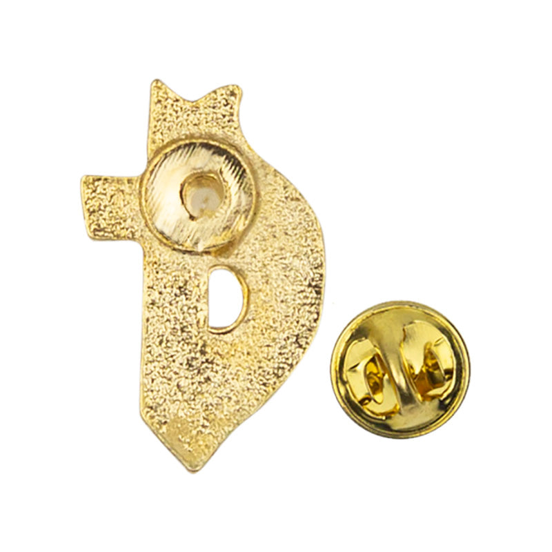 5/8 Inch Gold Enameled Methodist Cross Lapel Pin-Brooches & Lapel Pins-Lapel Pin Corner