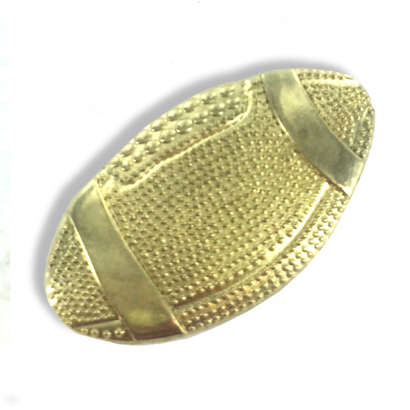 5/8 Inch Gold Football Chenille Pin-Brooches & Lapel Pins-Lapel Pin Corner
