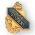 5/8 Inch Gold "Honor Student" with Torch and Wreath Enameled Lapel Pin-Brooches & Lapel Pins-Lapel Pin Corner