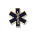 5/8 Inch Gold Paramedic Insignia Enameled Lapel Pin-Brooches & Lapel Pins-Lapel Pin Corner