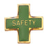 5/8 Inch Gold "Safety" Enameled Lapel Pin-Brooches & Lapel Pins-Lapel Pin Corner