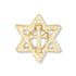5/8 Inch Gold Star of David with Cross Lapel Pin-Brooches & Lapel Pins-Lapel Pin Corner