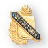 5/8 Inch Gold "Valedictorian" with Torch and Wreath Enameled Lapel Pin-Brooches & Lapel Pins-Lapel Pin Corner