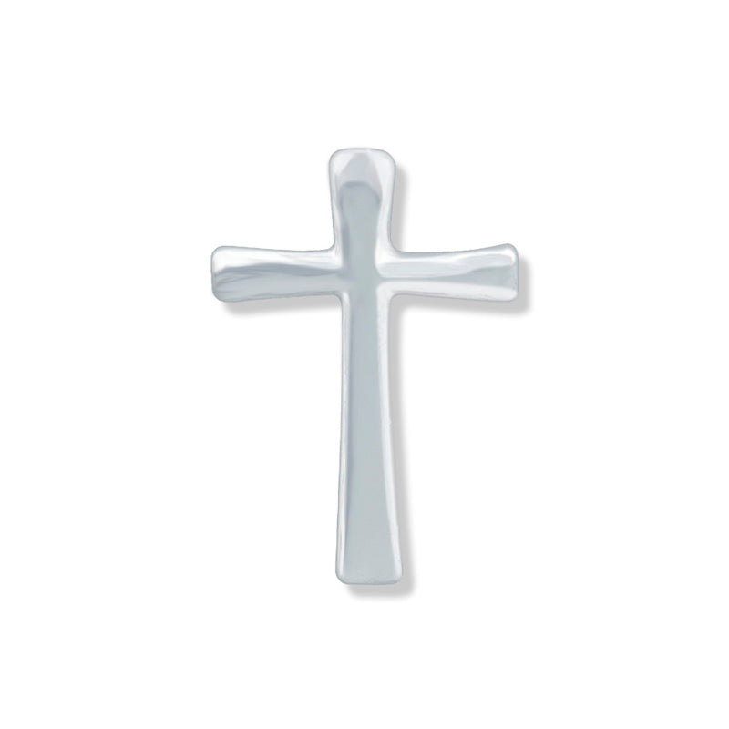 5/8 Inch Silver Maltese Cross Lapel Pin-Brooches & Lapel Pins-Lapel Pin Corner