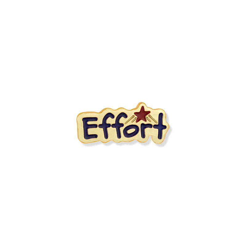 5/8 x 1/4 Inch Gold Enameled Effort Lapel Pin-Brooches & Lapel Pins-Lapel Pin Corner
