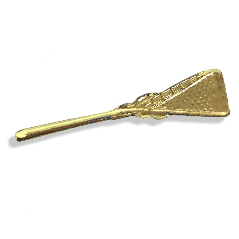 7/16 Inch Gold Lacrosse Stick Chenille Pin-Brooches & Lapel Pins-Lapel Pin Corner