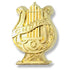 7/16 Inch Gold Music Choir Chenille Pin-Brooches & Lapel Pins-Lapel Pin Corner