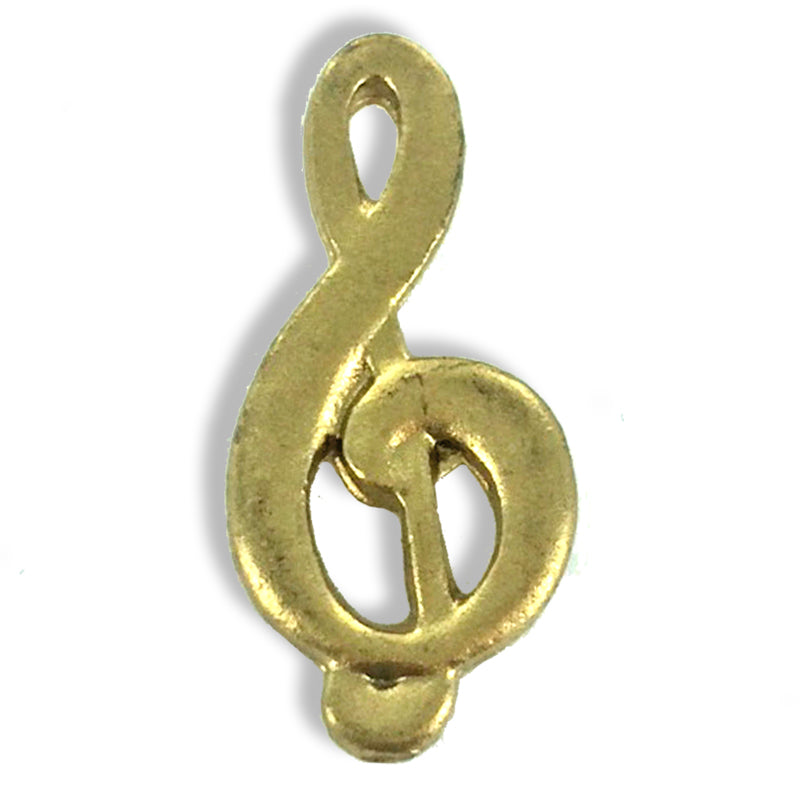 7/16 Inch Gold Music Key Chenille Pin-Brooches & Lapel Pins-Lapel Pin Corner
