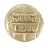 7/16 Inch Gold "Volleyball" on Volleyball Chenille Pin-Brooches & Lapel Pins-Lapel Pin Corner