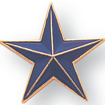7/8 Inch Blue Star Lapel Pin-Brooches & Lapel Pins-Lapel Pin Corner