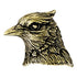 7/8 Inch BlueJay Mascot Antique Brass Pin-Brooches & Lapel Pins-Lapel Pin Corner