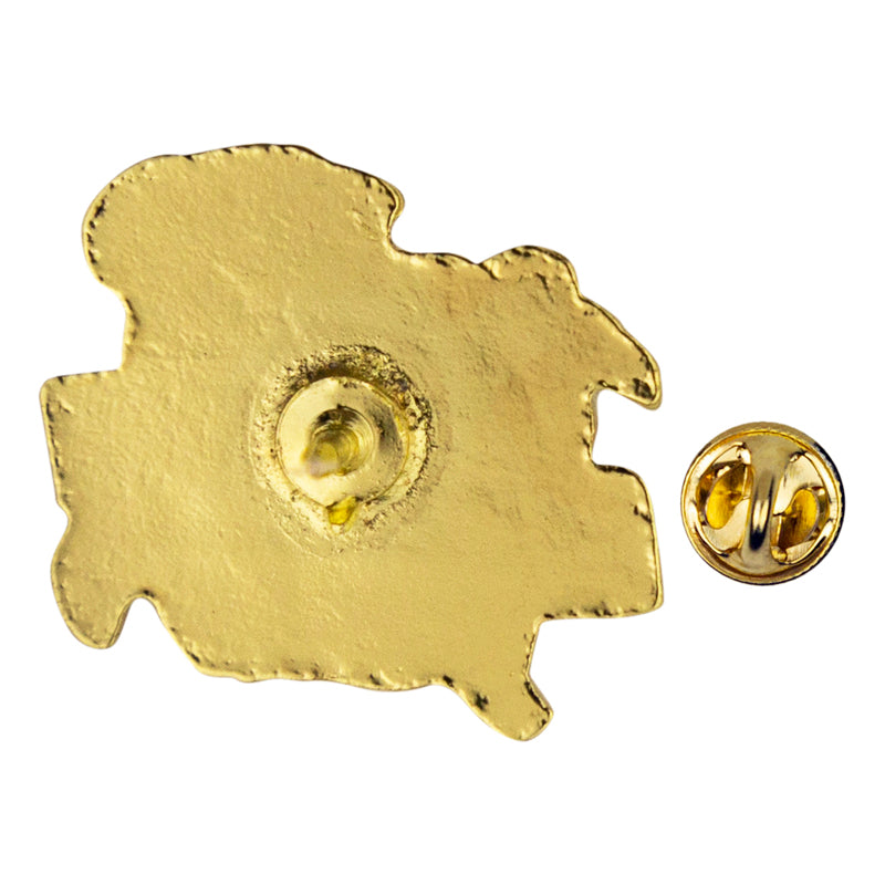 7/8 Inch Gold Enameled Christ is Risen Lily Flower Pin-Brooches & Lapel Pins-Lapel Pin Corner