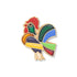 7/8 Inch Gold Multi-Color Enameled Decolores Rooster Lapel Pin-Brooches & Lapel Pins-Lapel Pin Corner