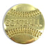 7/8 Inch Gold "Softball" on Softball Chenille Pin-Brooches & Lapel Pins-Lapel Pin Corner