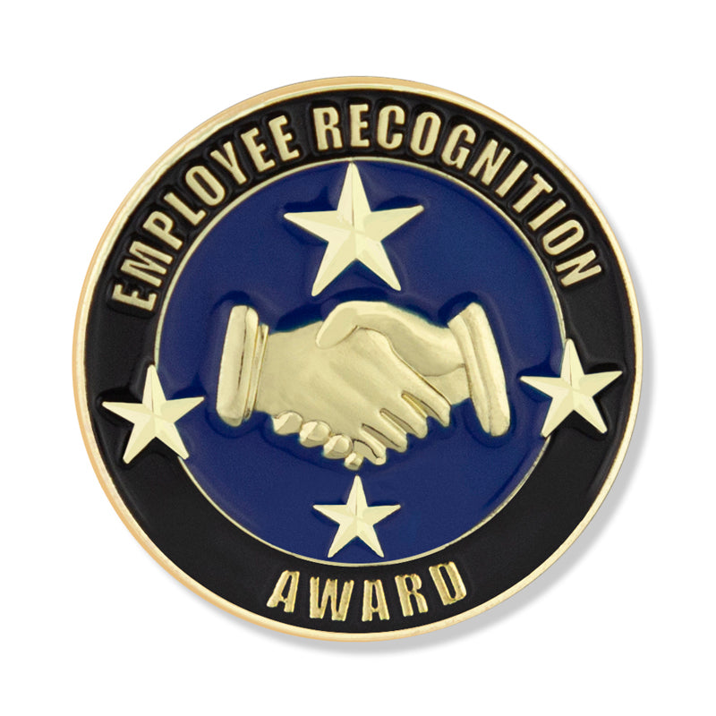 7/8 Inch Round Employee Recognition Award Pin-Brooches & Lapel Pins-Lapel Pin Corner