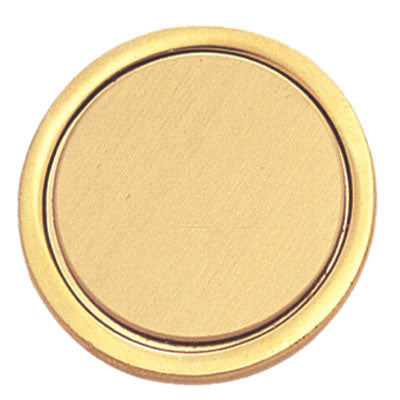 7/8 Inch Round Satin Brass Insert Lapel Pin with Pin Back-Brooches & Lapel Pins-Lapel Pin Corner