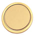 7/8 Inch Round Satin Brass Insert Lapel Pin with Pin Back-Brooches & Lapel Pins-Lapel Pin Corner