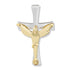 7/8 Inch Two-Tone Gold and Silver Risen Christ Cross Lapel Pin-Brooches & Lapel Pins-Lapel Pin Corner