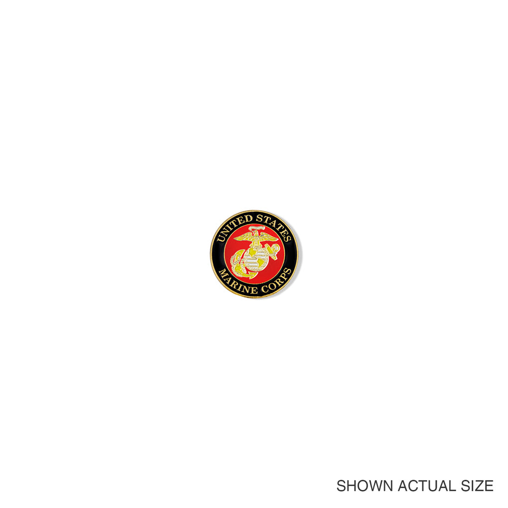 7/8 Inch United States Marine Corps Lapel Pin-Brooches & Lapel Pins-Lapel Pin Corner