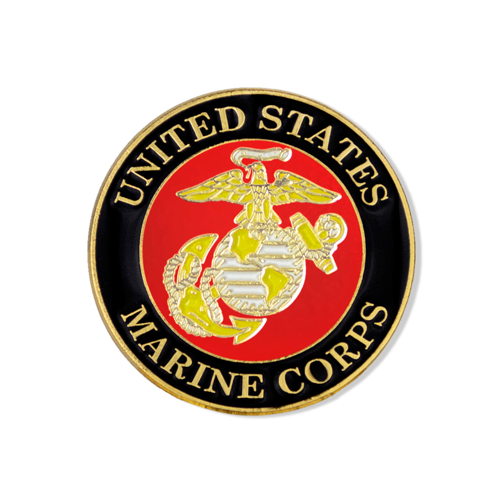 7/8 Inch United States Marine Corps Lapel Pin-Brooches & Lapel Pins-Lapel Pin Corner