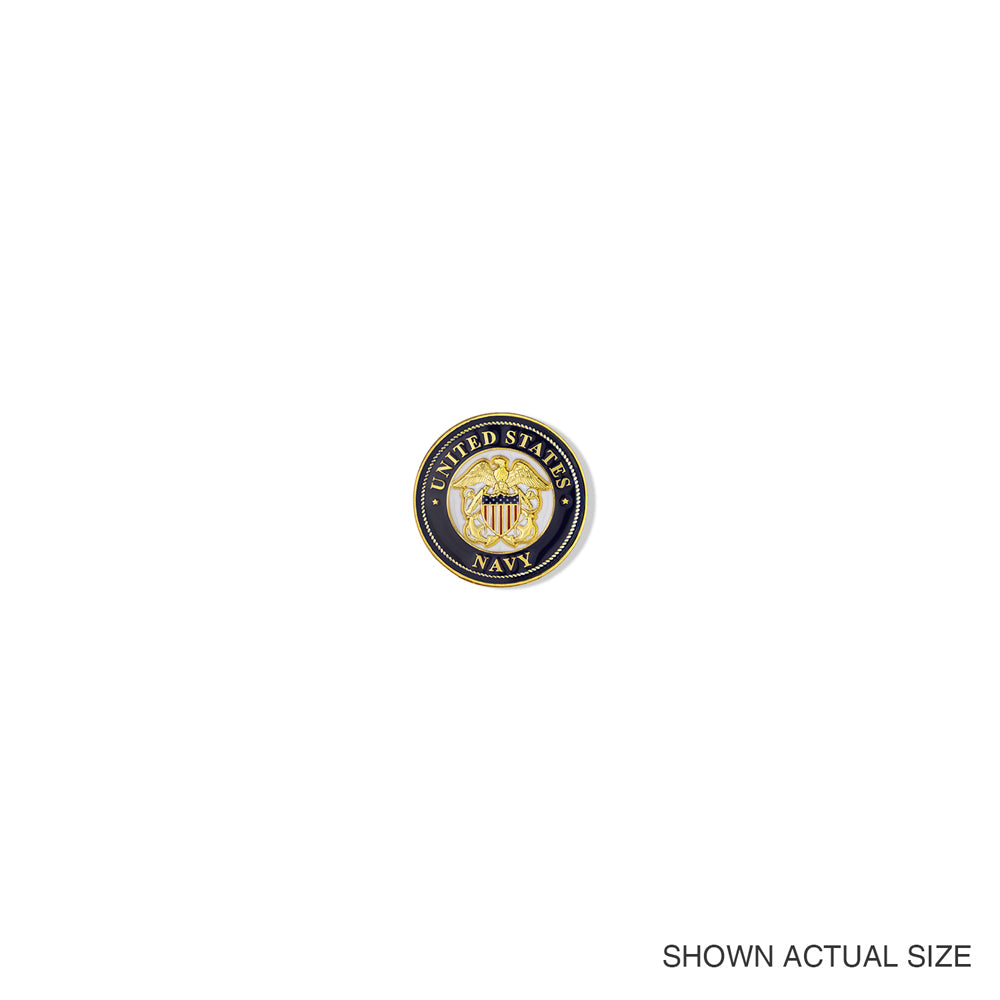 7/8 Inch United States Navy Lapel Pin-Brooches & Lapel Pins-Lapel Pin Corner