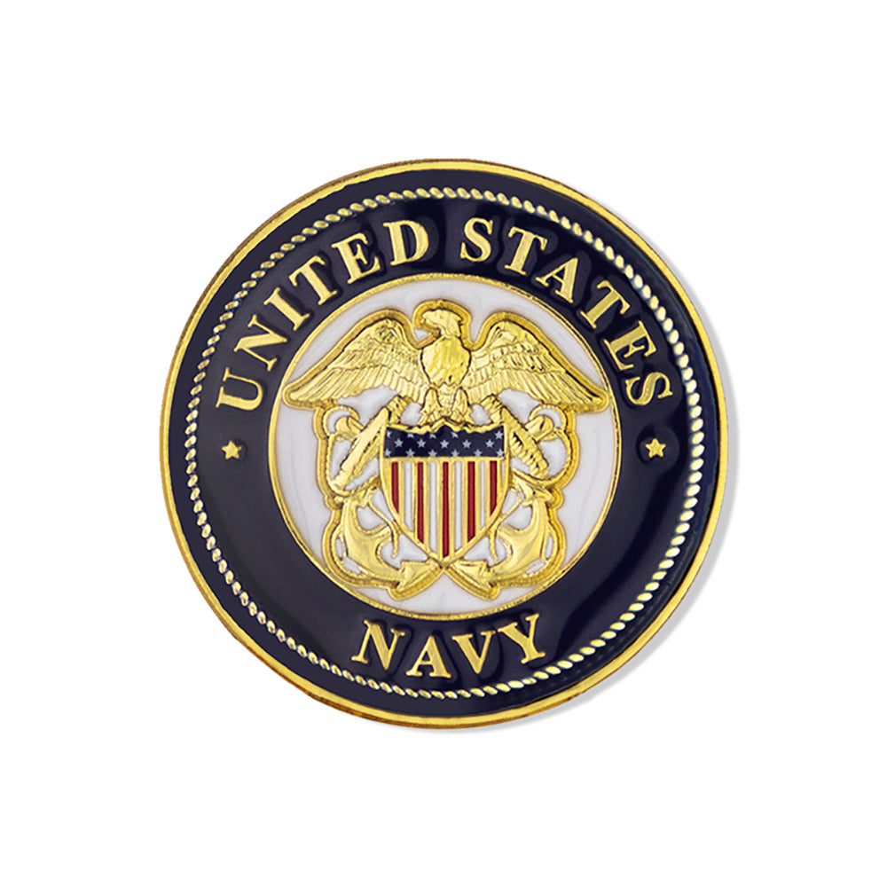 7/8 Inch United States Navy Lapel Pin-Brooches & Lapel Pins-Lapel Pin Corner