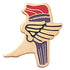 7/8 Inch Winged Foot Athlete Enameled Pin-Brooches & Lapel Pins-Lapel Pin Corner