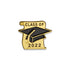 7/8 x 1 Inch Gold Graduation Hat & Scroll "Class of 2022" Lapel Pin-Brooches & Lapel Pins-Lapel Pin Corner
