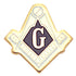 9/16 Inch Gold Masonic Enameled Lapel Pin-Brooches & Lapel Pins-Lapel Pin Corner
