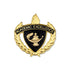 1 Inch Gold "Academic Excellence" with Lamp of Learning and Wreaths Enameled Lapel Pin-Brooches & Lapel Pins-Lapel Pin Corner