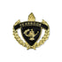 1 Inch Gold "Yearbook" with Lamp of Learning and Wreaths Enameled Lapel Pin-Lapel Pin Corner