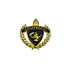 1 Inch Gold "Citizenship" with Lamp of Learning and Wreaths Enameled Lapel Pin-Brooches & Lapel Pins-Lapel Pin Corner