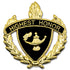 1 Inch Gold "Highest Honor" with Lamp of Learning and Wreaths Enameled Lapel Pin-Brooches & Lapel Pins-Lapel Pin Corner