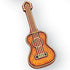 3/4 Inch Gold Musical Guitar Enameled Lapel Pin-Brooches & Lapel Pins-Lapel Pin Corner