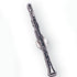 1-1/8 Inch Silver Musical Oboe Enameled Lapel Pin-Brooches & Lapel Pins-Lapel Pin Corner