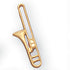 1 Inch Gold Musical Trombone Lapel Pin-Brooches & Lapel Pins-Lapel Pin Corner