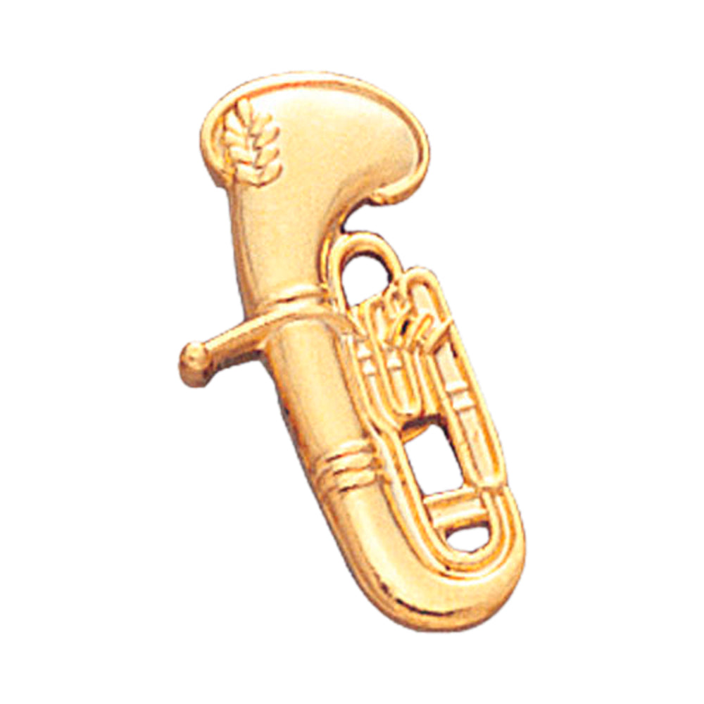 3/4 Inch Gold Musical Baritone Lapel Pin-Brooches & Lapel Pins-Lapel Pin Corner