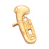 3/4 Inch Gold Musical Baritone Lapel Pin-Brooches & Lapel Pins-Lapel Pin Corner