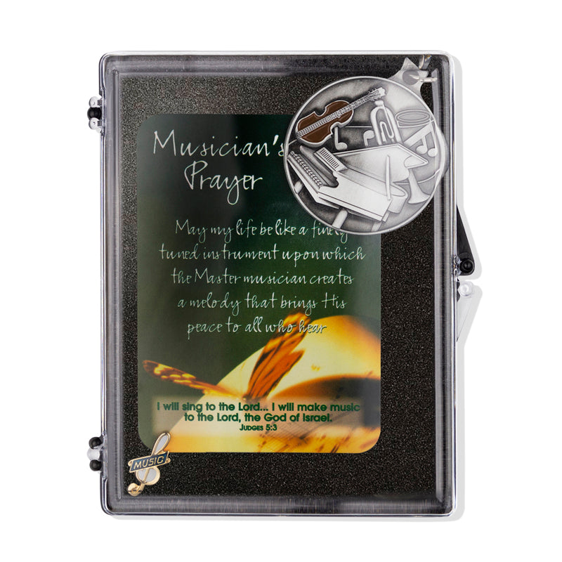 "Music Aficionado" Appreciation Boxed Gift Set-Includes Verse Card, Keychain, and Lapel Pin-Brooches & Lapel Pins-Lapel Pin Corner
